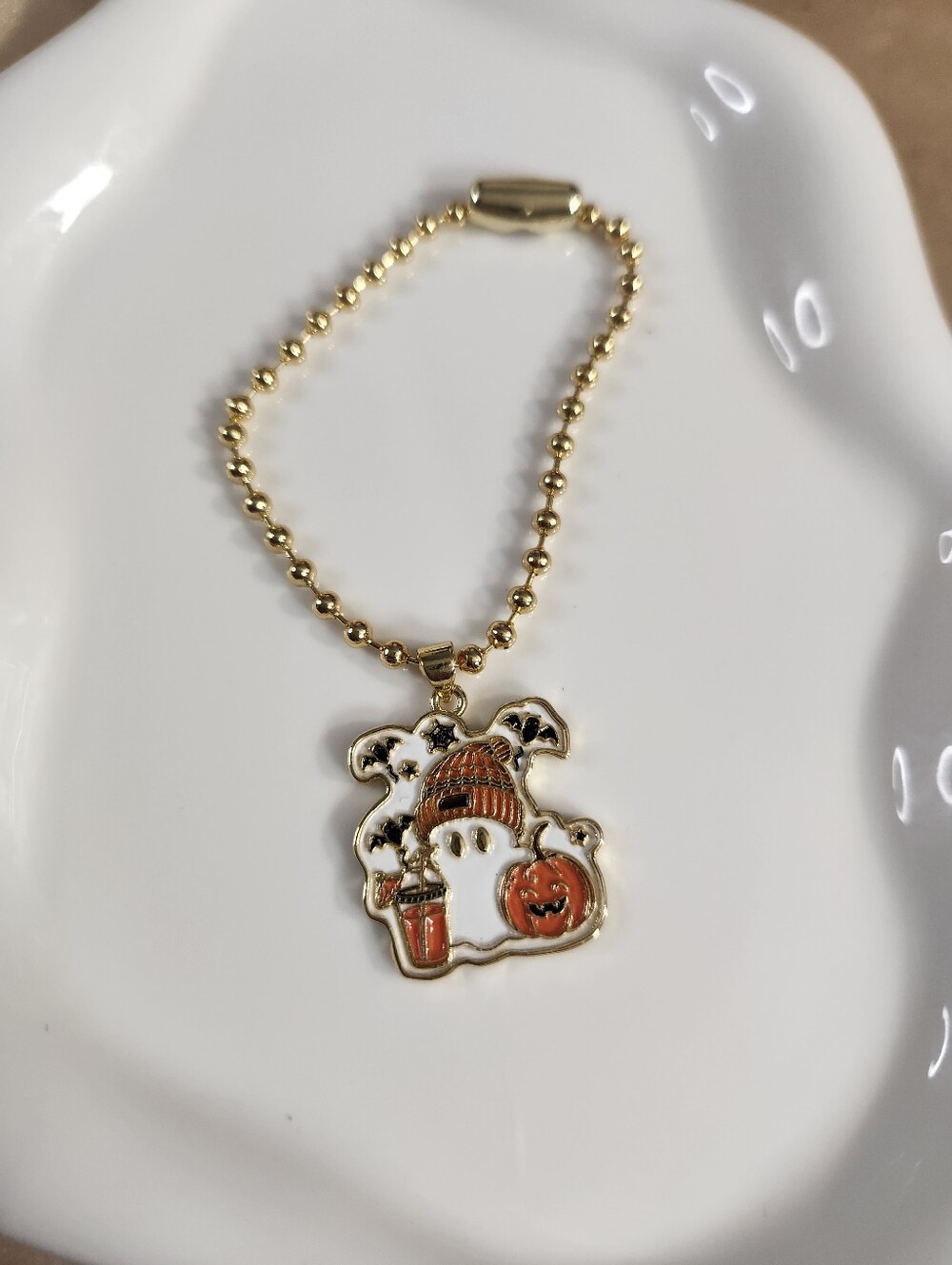 14k Gold Plated Halloween Bag Charm